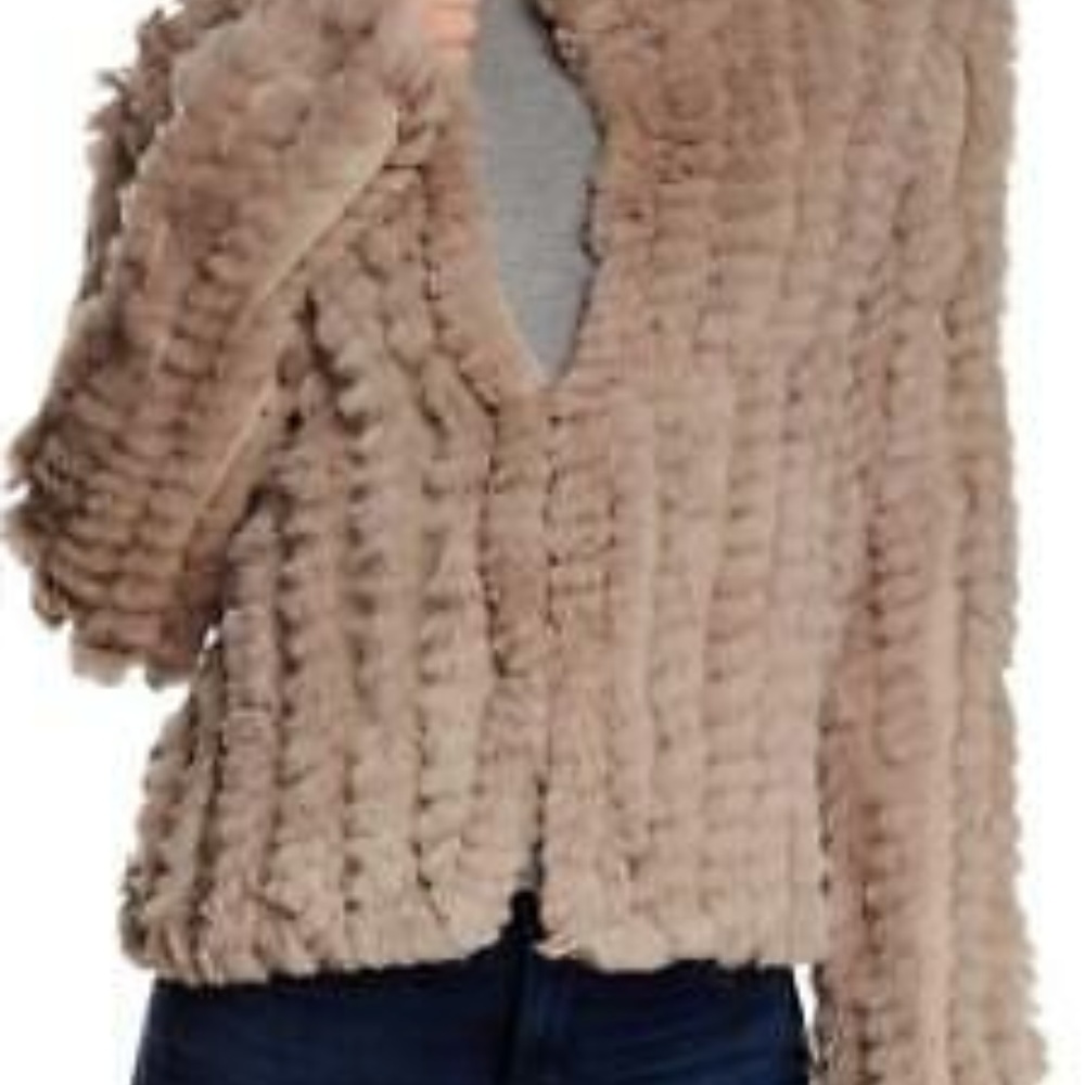 Love Token Paige Rabbit Fur Jacket